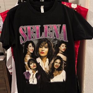 Selena Black Graphic Women's Top